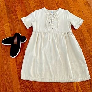 NWT Cream summer dress. XS Petite.